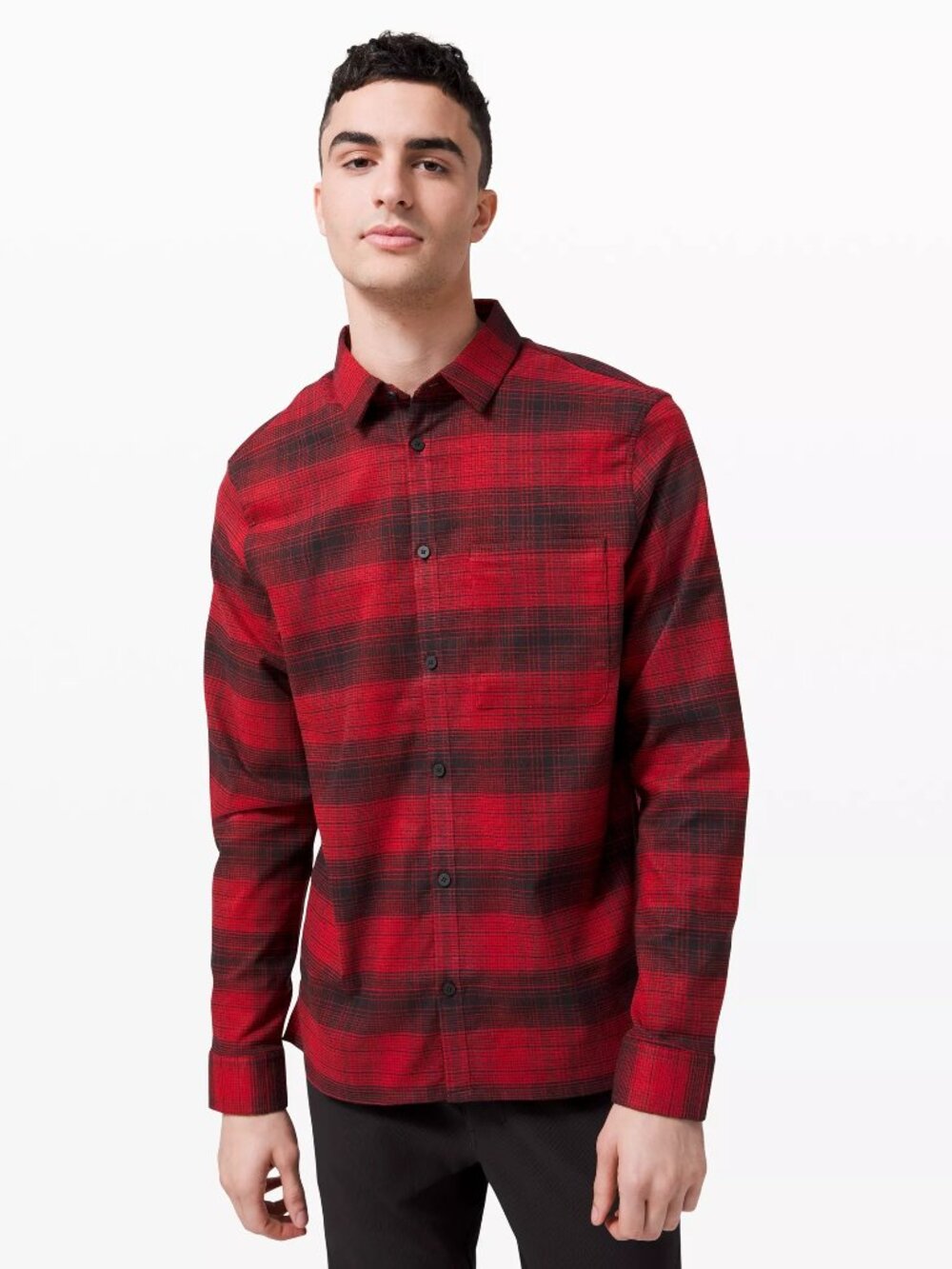Lululemon Men's Masons Peak Flannel Shirt - Red Plaid